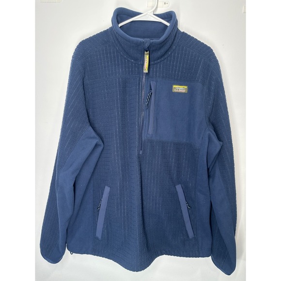 L.L. Bean Other - LL Bean Mountain Classic Windproof Fleece Quater Zip Jacket Blue Mens XL